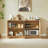 Elegant Vertical Stripe Sideboard with Curved Wave Design and Ample Storage-1113937806