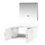 Meuble-lavabo blanc lustré de 91,4 cm (36 po) de largeur x 55,9 cm (22 po) de profondeur avec comptoir en quartz et miroir - Spacieux, résistant aux taches sur le dessus et à fermeture douce