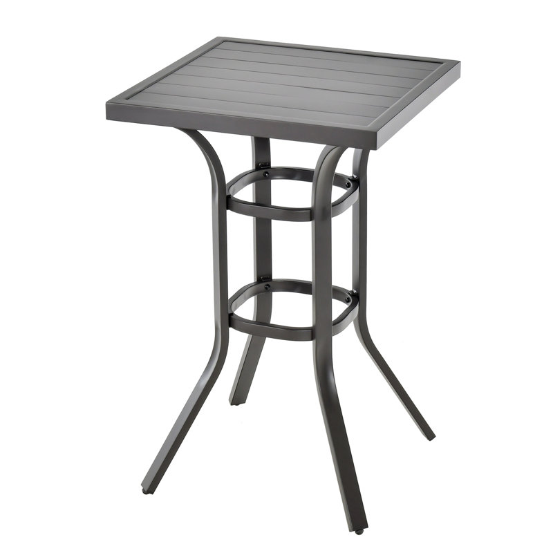 Table de bar d'extérieur carrée L 24 po x l 24 po Arieonna