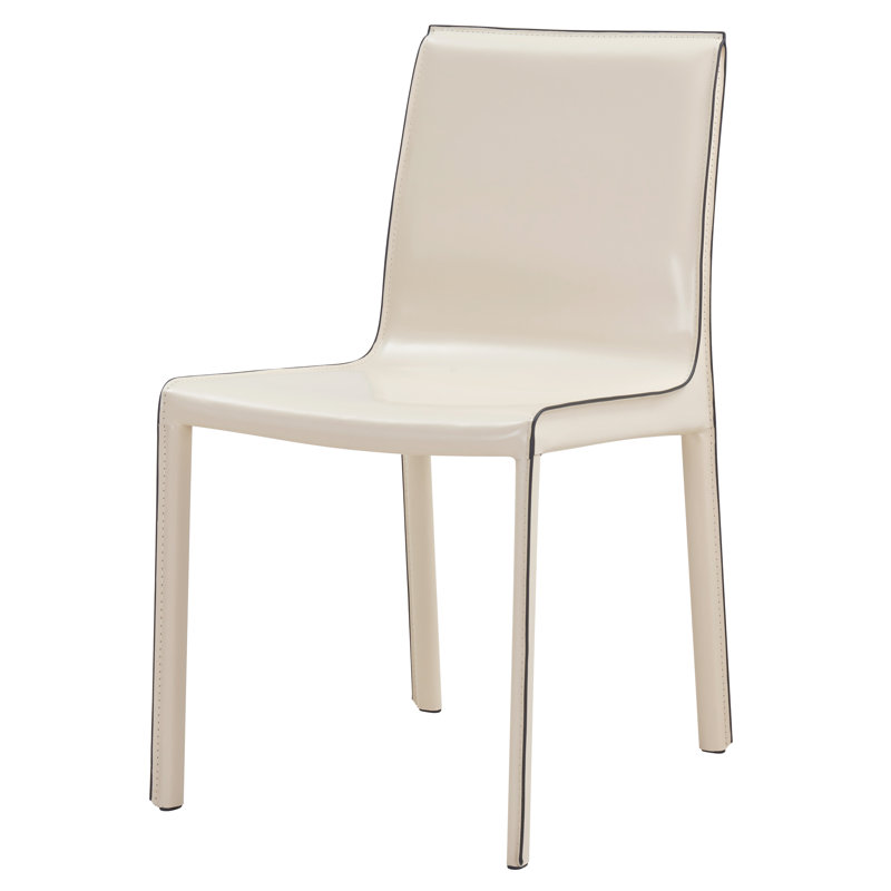 Thorsen 18.5'' H Faux Leather Upholstered Side Chair, Faux Leather Beige