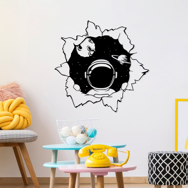 Accessoire mural décoratif en métal, noir, 26,8 po x 27,6 po | 100% métal, épaisseur: 0,06 pouce | Léger à 1,9 lb | Parfait pour la décoration intérieure, le salon ou le bureau | Conception élégante et durable