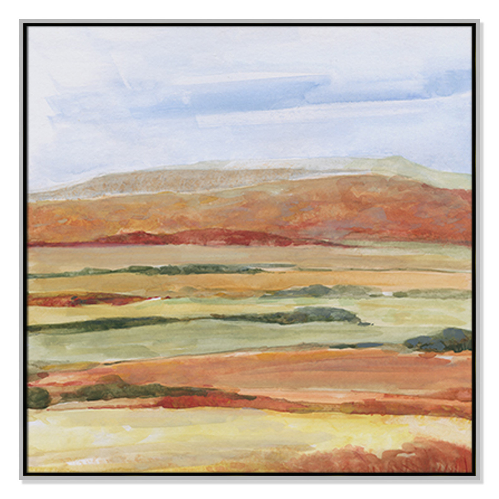 Damali "Sedona Magic" Print by Sally Swatland, 37.5" H x 37.5" W x 2" D, Silver