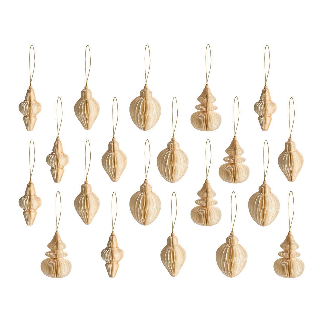 10cm Handmade Solid Colour Paper Hanging Figurine Ornament