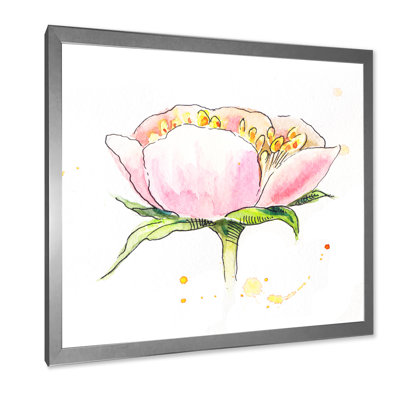 Fleur de pivoine rose rétro