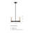 Citalli 4 - Light Dimmable Sputnik Modern Linear Chandelier