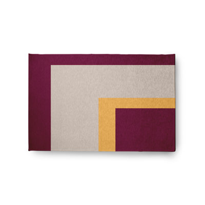 Chenille Geometric Indoor / Outdoor Rug