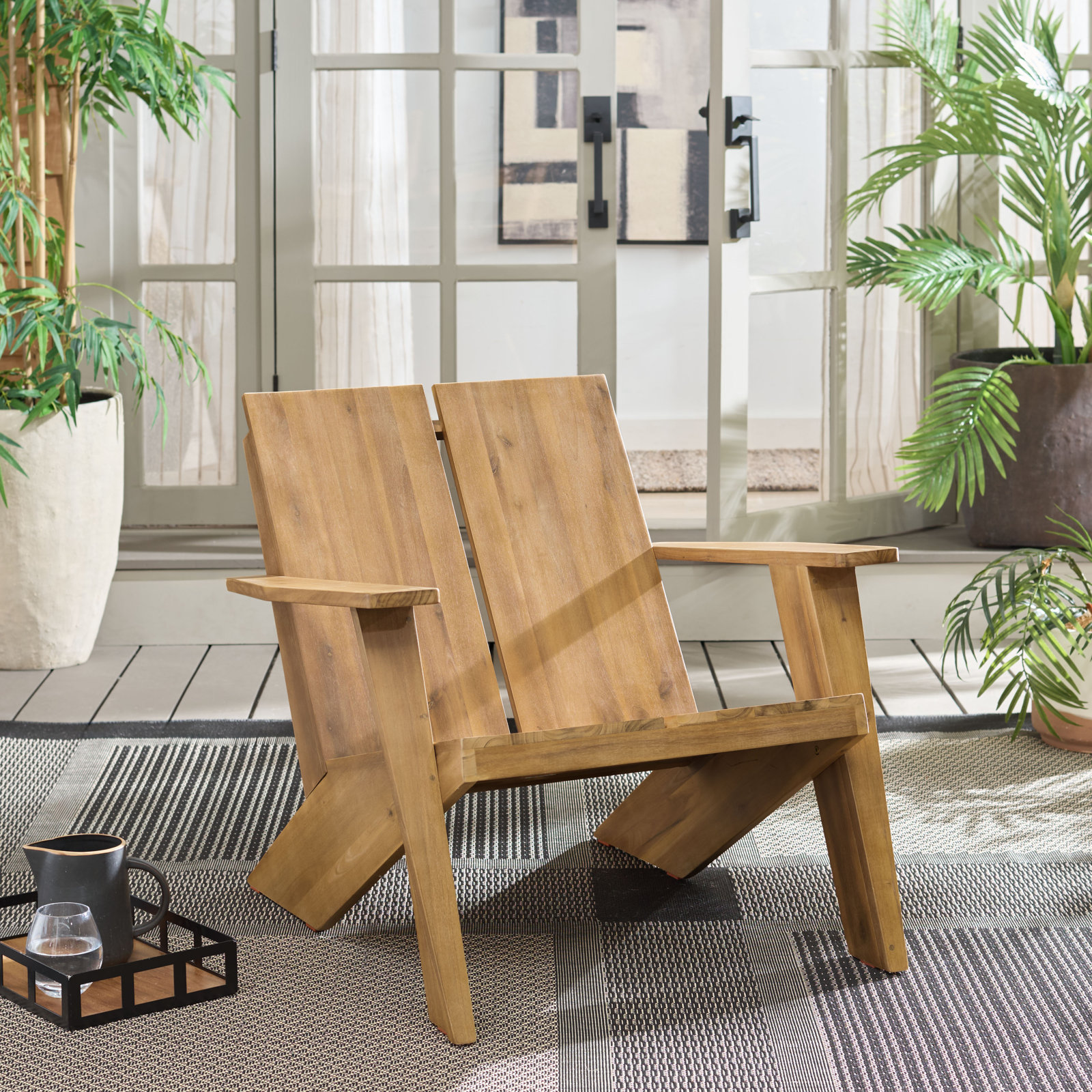 Guthrie Teak Adirondack Chair, Oak