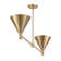 Pharos 2-Light Linear Chandelier in Noble Brass by Breegan Jane