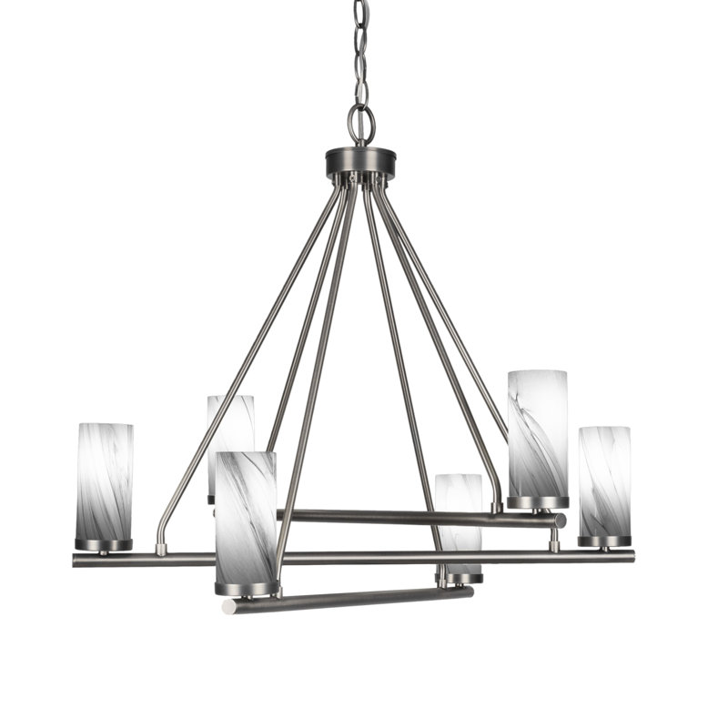 Trinity 6-Light Chandelier, Graphite