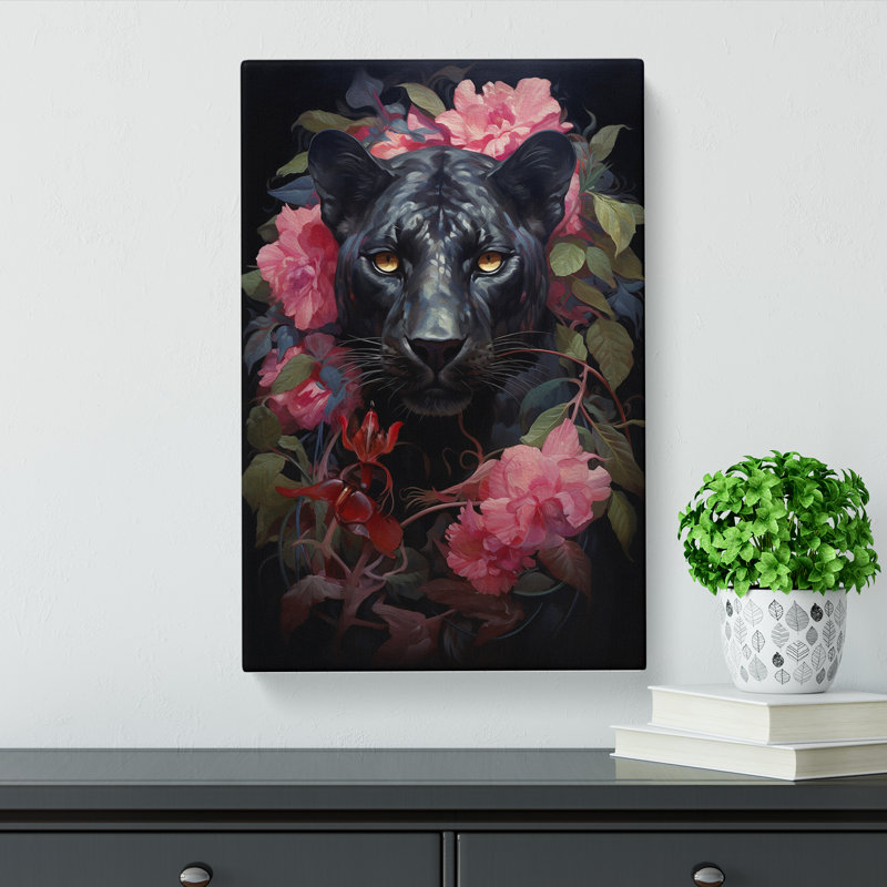 Panther Baroque - Print, 60cm H x 40cm W x 3cm D