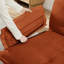 Chenille orange à 3 places en forme de L, canapé modulaire en forme de nuage de L 107 po avec coussins, matériaux d'assemblage à fermeture à glissière simple, facile