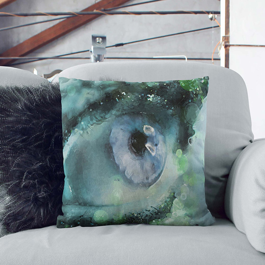 Glitter Eye in Abstract Cushion with Filling