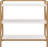 Leick Home Claudette Mixed Metal And Wood Bookshelf - Compact Storage Solution With Adjustable Shelf And Elegant Design