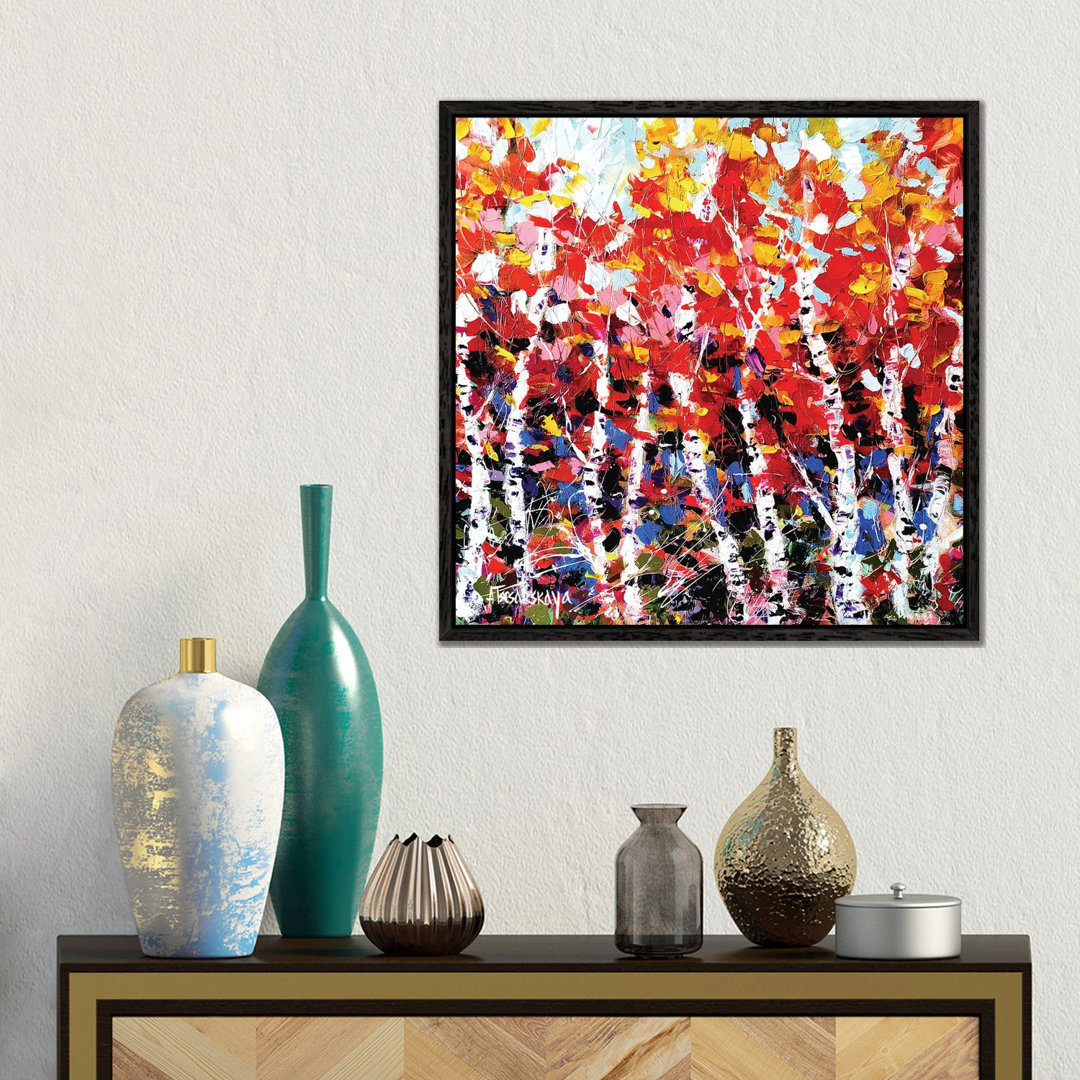 Herbstwald I von Aliaksandra Tsesarskaya - Galerie-Giclée auf Leinwand