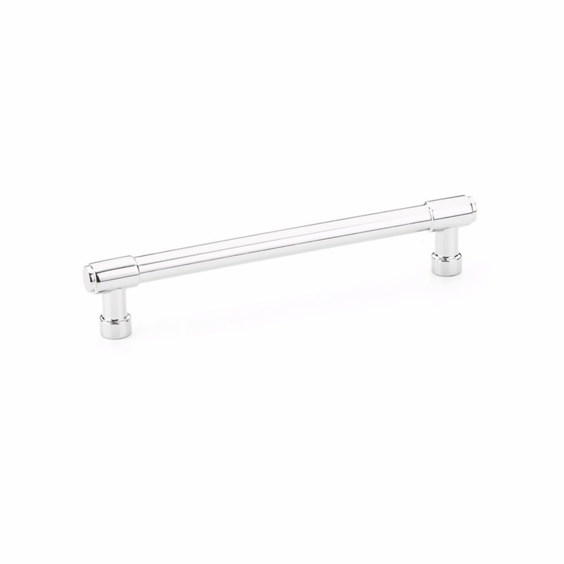 Emtek Jasper Bar Cabinet Pull, Polished Chrome, 6" Center to Center
