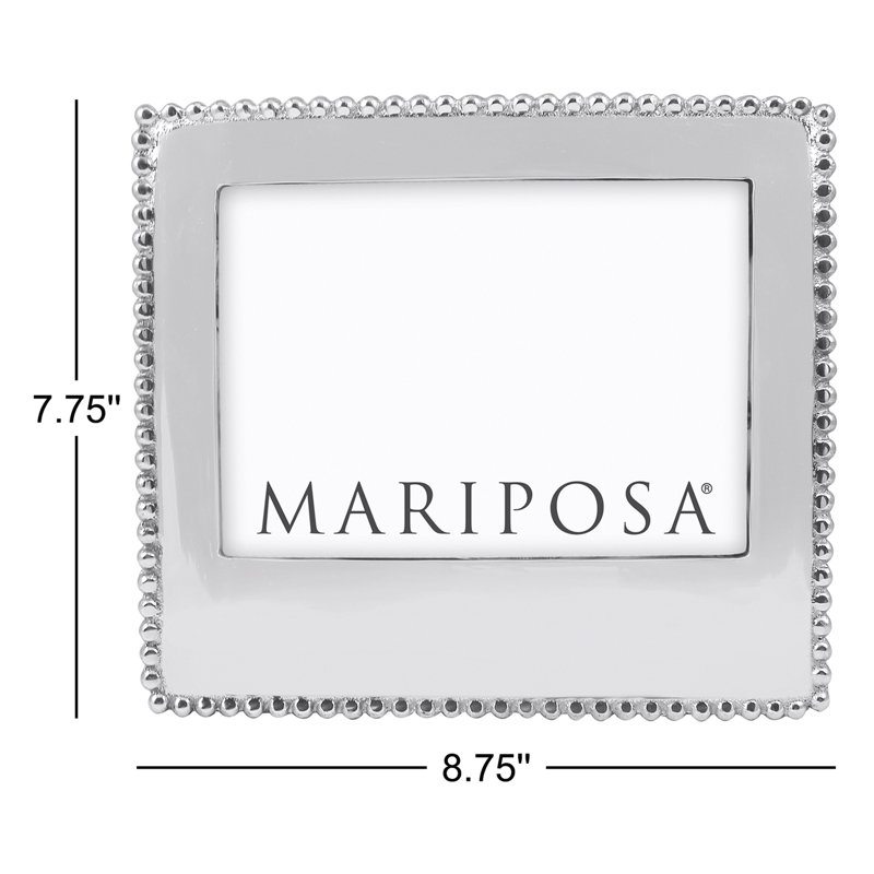 Statements Silver Metal Beaded Picture Frame