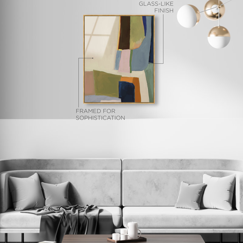 Color Puzzle Print, 25" H x 21" W, Gold Floater Frame