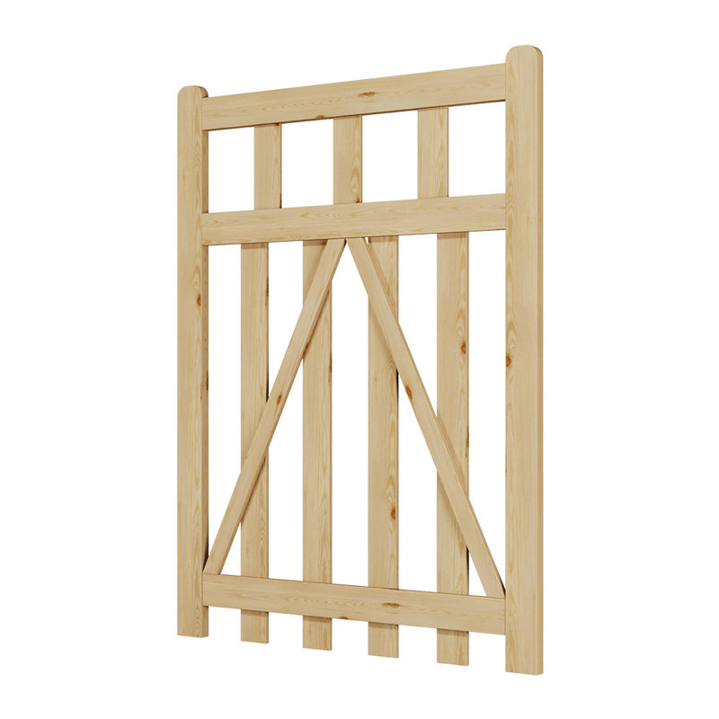 120 cm H Solid Wood Gate Fencing, 120 cm H x 90 cm W x 3 cm D