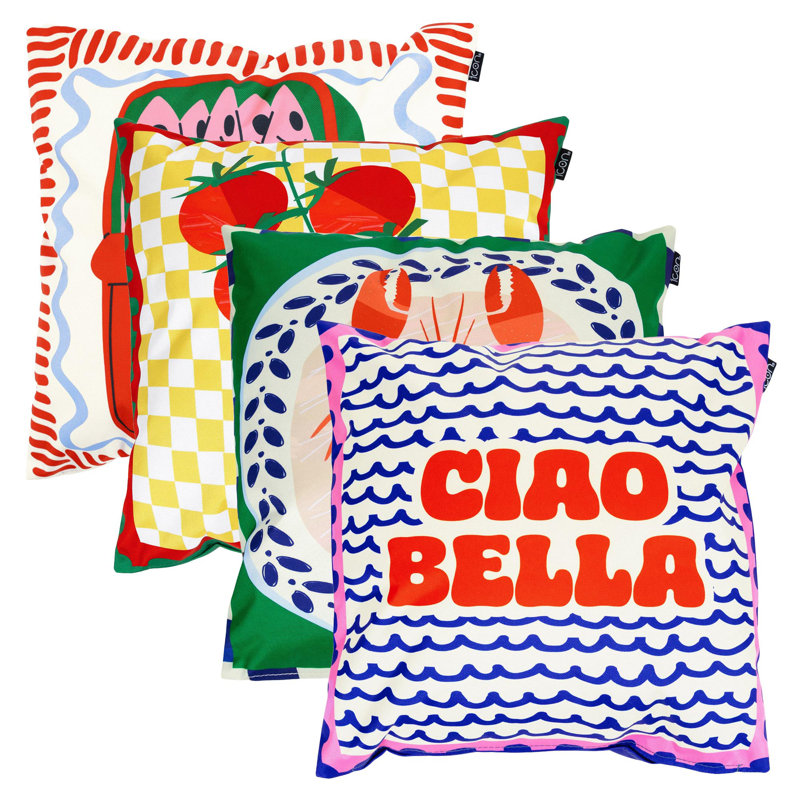 Indoor / Outdoor Abstract Multi Square Cushion