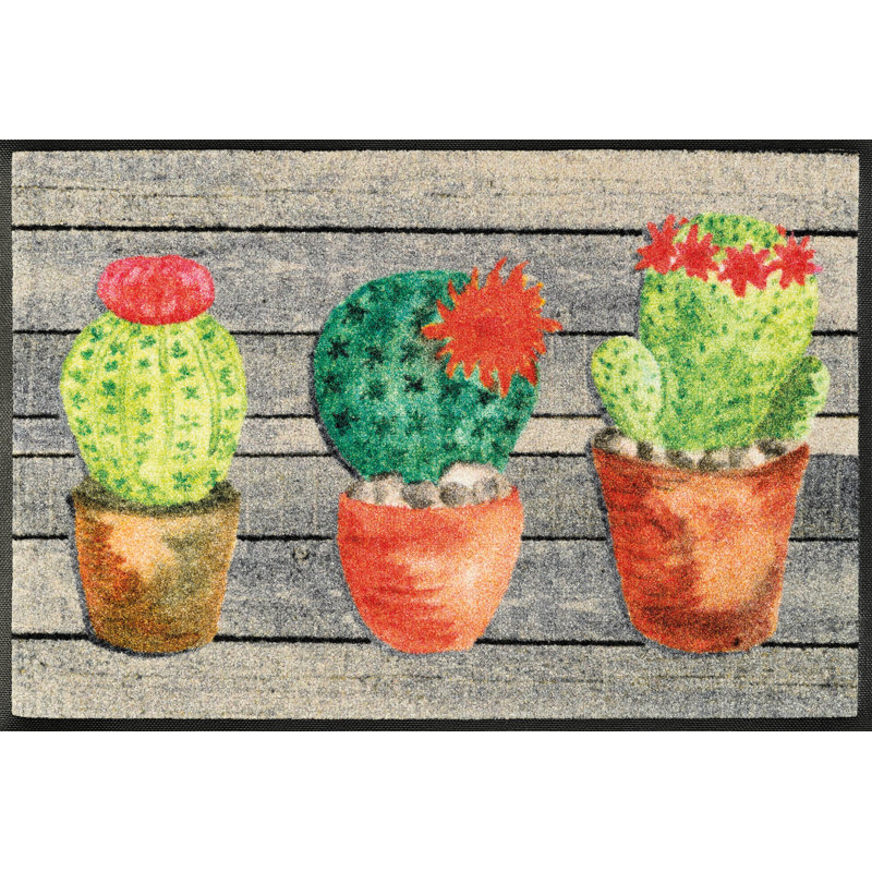 Non-Slip Floral Indoor Doormat