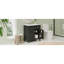 Armoire de salle de bain 30 po, noir moderne avec lavabo en céramique, 2 portes et tablette pour une fonctionnalité élégante
