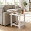 1 table d'appoint extérieure Adirondack de 18 po avec surface à lattes et assemblage à 0 vis pour porche blanc PCS-1181799605