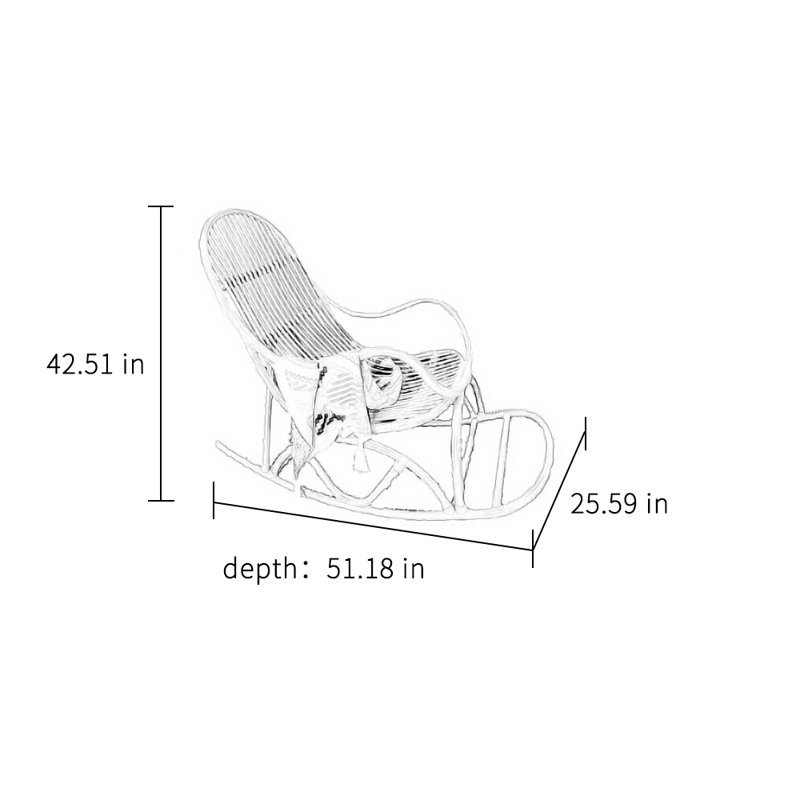 Chaise berçante en rotin Cool