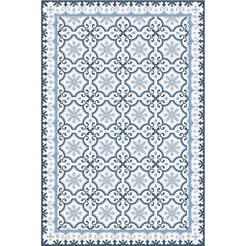 Bobbi Damask Vinyl Indoor / Outdoor Area Rug, Rectangle 133 x 200cm