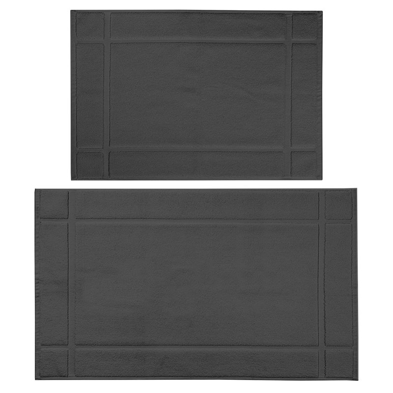 Tapis pour salle de bain 100% coton Ample Decor, gris