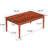 Streamlined Outdoor Rustic Coffee Table, Wood, Tone, 36.58" X 20.26" 15.45", Feature Table Of Hue, Width, Depth, 15.45" Height