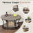31.49’’ Round Coffee Table With 2-Tier Storage Shelves-1813552948
