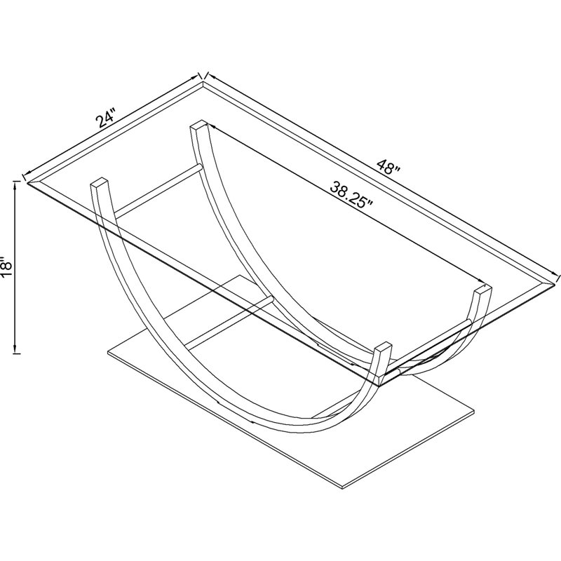 , Verre, Rectangulaire, En U, Table basse, Disposition incurvée, Confort, Style, Cadre en verre de style contemporain, Conception lisse, Esthétique, Utilisation de l'espace de travail, Espaces modernes