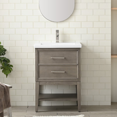 Brodnax 24" Single Bathroom Vanity with Ceramic Top