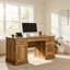 Bureau de direction rectangulaire de 59 po de largeur avec armoire de rangement et tiroirs, poste de travail pour la maison-2144270191