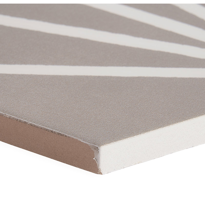 Carreau de porcelaine hexagonale 8 po GeoHex Deco, Sable