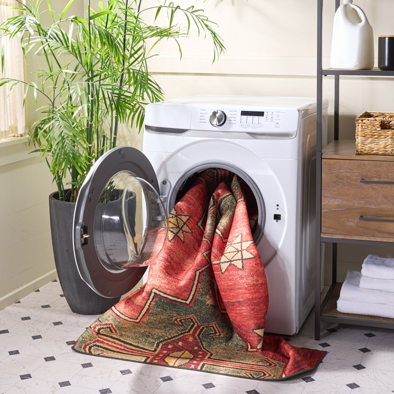 Tapis intérieur / extérieur lavable à la machine Danna Tucson, Rectangle de 5 pi x 8 pi