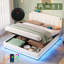 Upholstered Double Storage Bed Beige-931056209