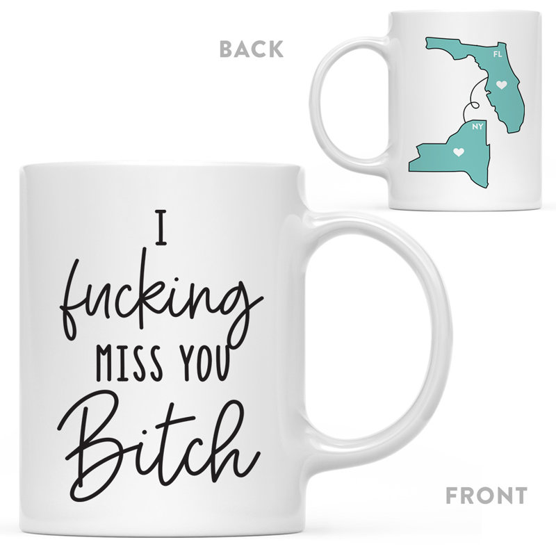 Ceramic Coffee Mug, Florida And New York