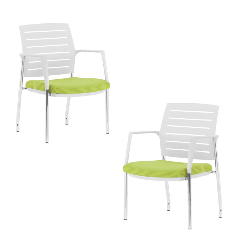 Chaise de salle d'attente empilable Naidus, Vert, Coulisses