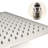 Ceiling Mounted Shower, Brushed Nickel Finish. 10" Shower Head & Handheld . Simulates Natural Rainfall. Self-cleaning Nozzle. Bathroom. Brass Made Kit . Handheld. Rainfall Experience. Bathroom Wall-117993190