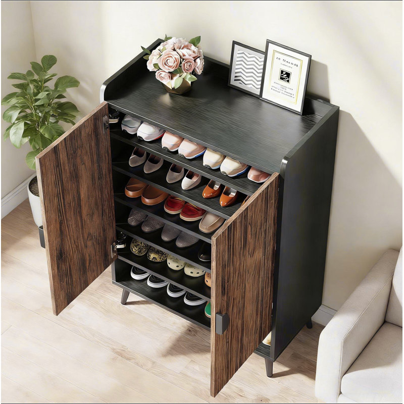 Armoire rustique, rangement rétro, armoire à chaussures pratique