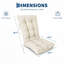 Ensemble de 4 coussins pour fauteuil à bascule à dossier haut, en polyester résistant à l'eau, pour l'assise et le dossier de deux fauteuils. Style traditionnel et épuré, idéal pour terrasse, véranda, patio et jardin. Couleur ivoire.-558808860-558808857