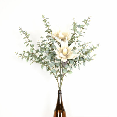 40" Artificial Succulent Eucalyptus Floral Arrangement For Vase Filler, Farmhouse Greenery Foliage Sprays Branch Long Stem Floral Bulk Bouquet For Wed