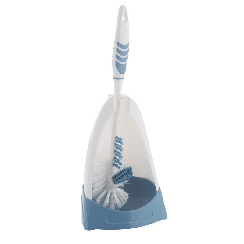 Bath Bliss Plastic Toilet Brush And Holder