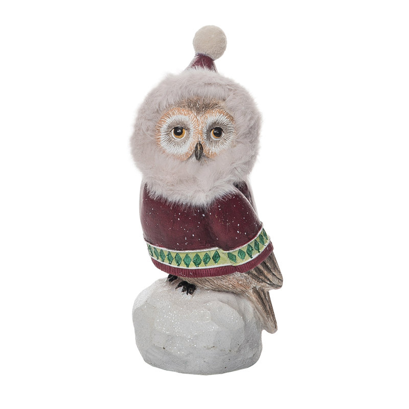 Figurine de Noël chouette des neiges