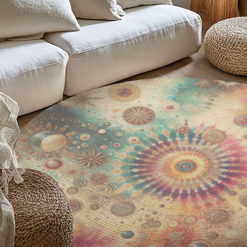 Tapis tressé Shine, Rond 5 pi