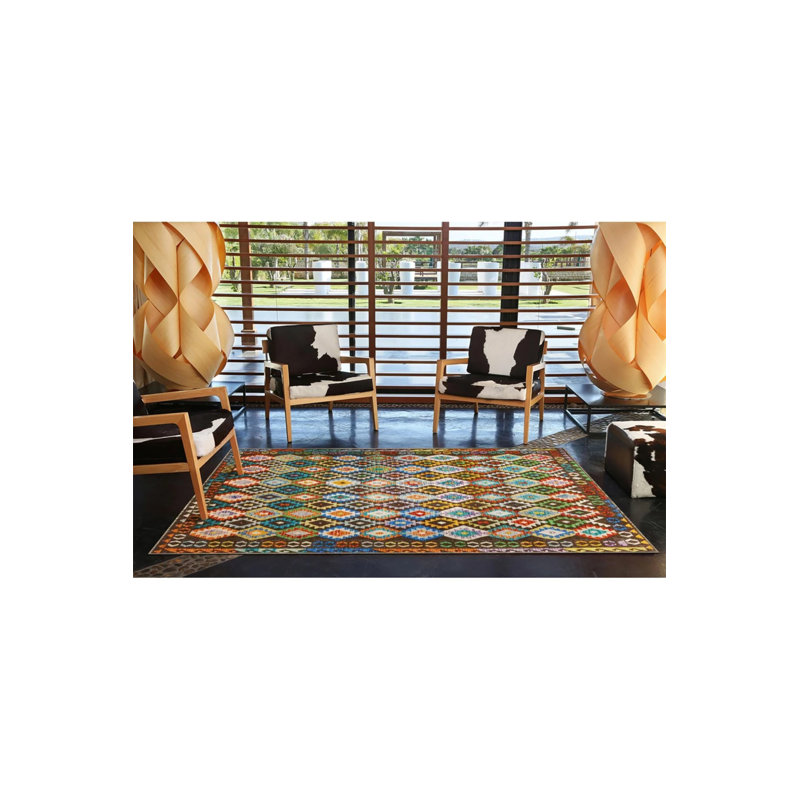 Tapis décoratif multicolore, Rectangle 2 pi 4 po x 4 pi