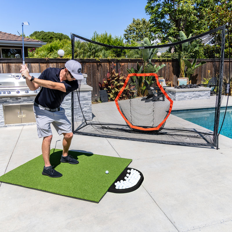 Plateau de balle de golf toutes saisons - un excellent accessoire pour la pratique à domicile, Noir