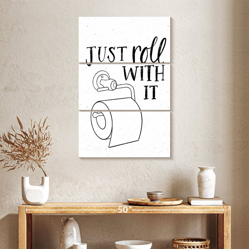 Tergel Bathroom Puns, 38" H x 24" W