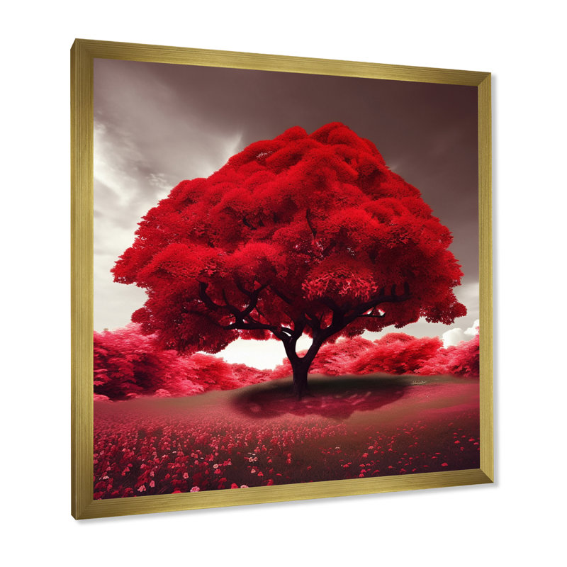 «Most Beautiful Yellow Tree in the Countryside I», reproduction sur toile, H 36 po x l 36 po x P 1,5 po, Cadre doré simple